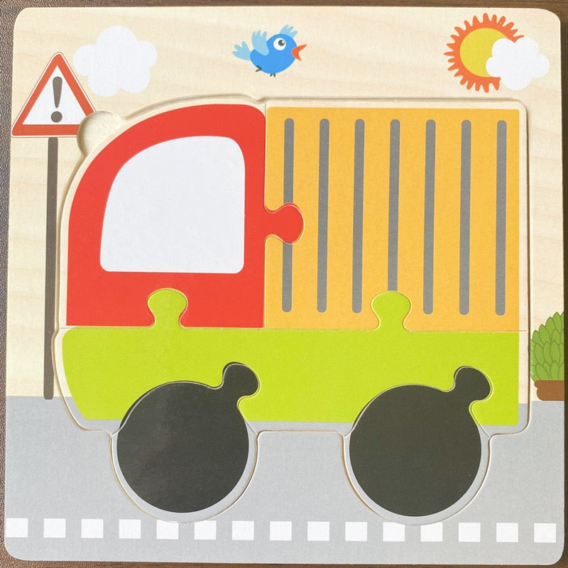 3D Wooden Puzzles Educational