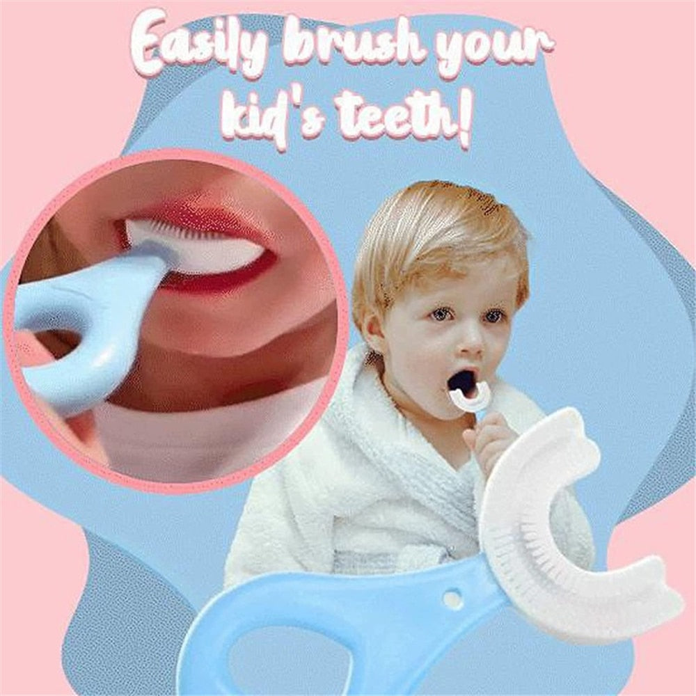 Toothbrush Children 360 Degree U-shaped Oral Care Cleaning