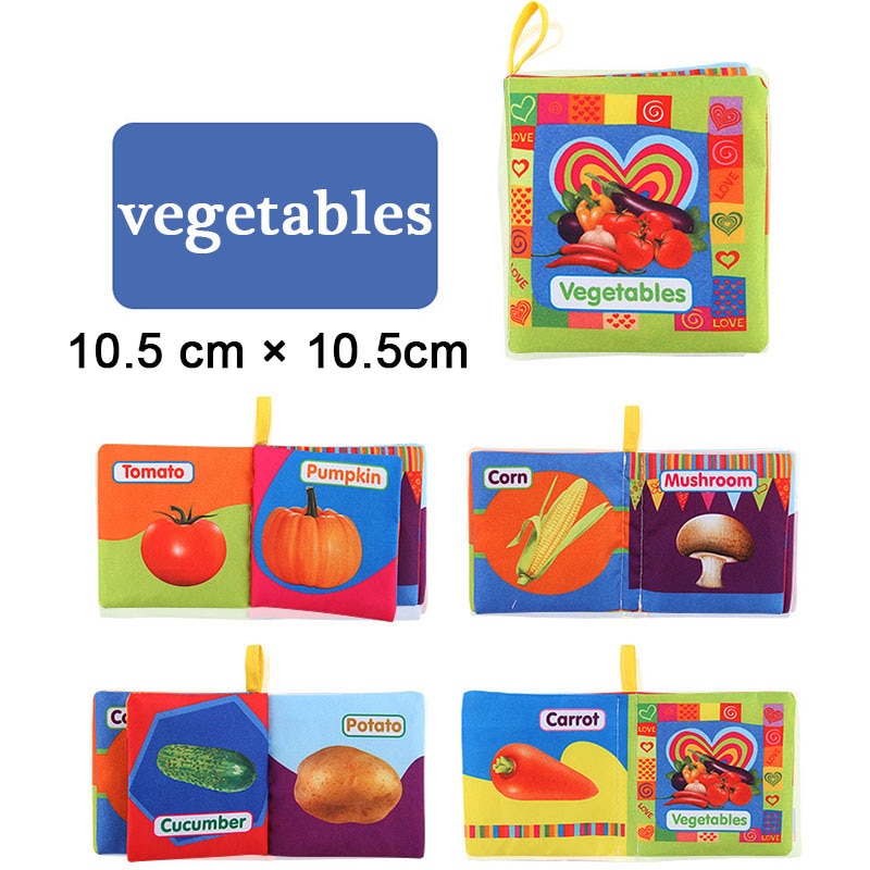 Soft Baby Books 3D Touch Feel High Contrast Cloth Book Sensory Early Learning 0-12 Months