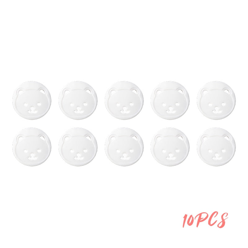 10pcs EU Power Socket Anti Electric Shock Plugs Protector Rotate Cover