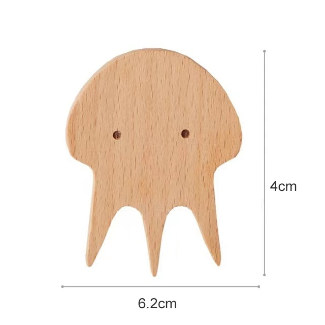 1pcs Wooden Animal Hooks Cute Room Decor