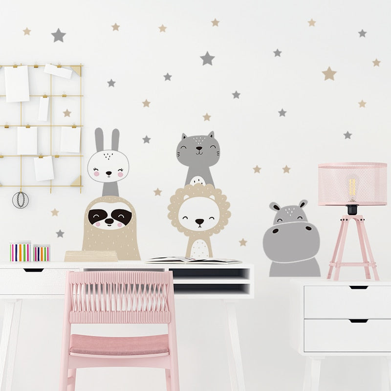 Forest Animals and Stars Wall Stickers