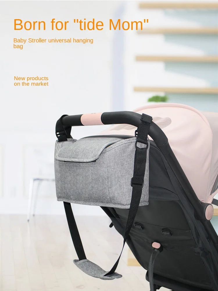 Stroller Bag Baby Diaper Mummy Bag Large Capacity Stroller Organizer Cup Holder Feeding Bottle Stroller Accessories Hanging Bag