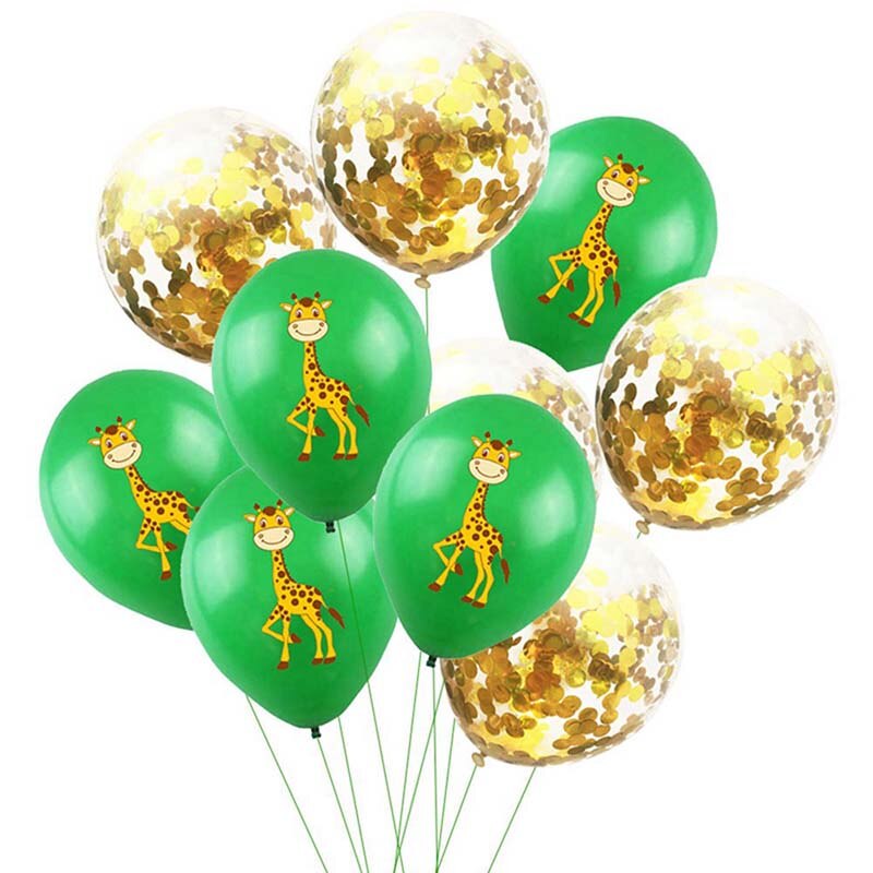 10 pcs Animal Latex Balloons Jungle Safari Party Decorations