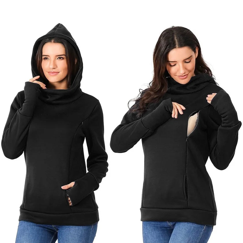 Women's Fleece Maternity Nursing Sweatshirt