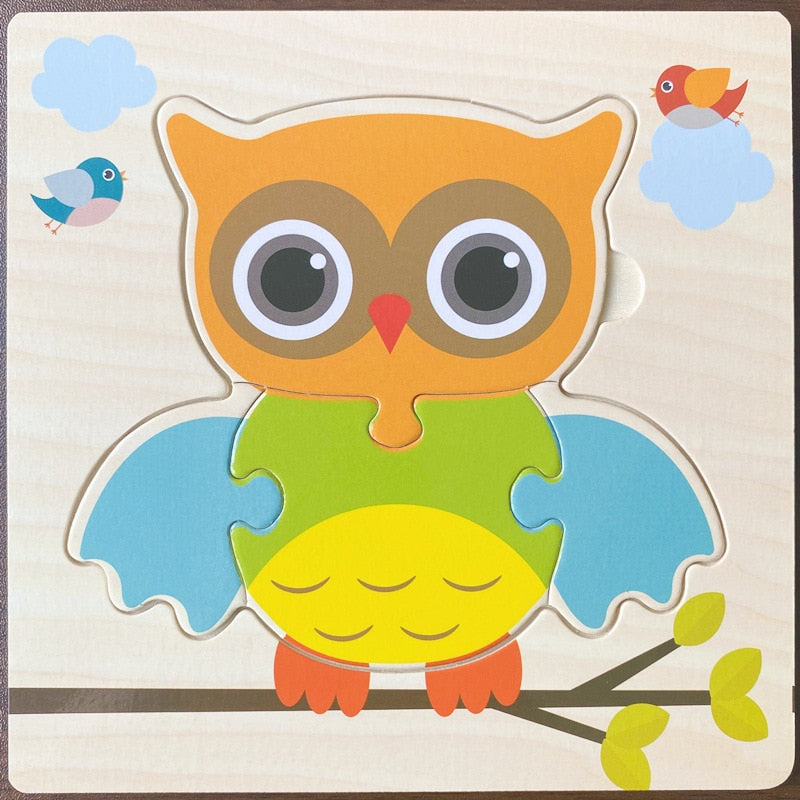 3D Wooden Puzzles Educational