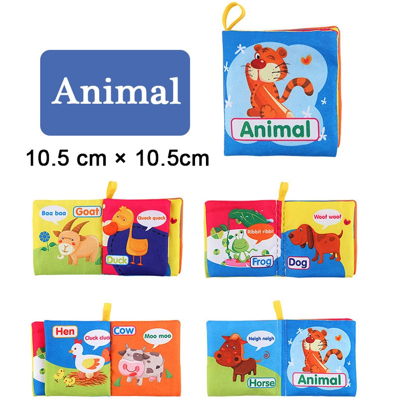 Soft Baby Books 3D Touch Feel High Contrast Cloth Book Sensory Early Learning 0-12 Months