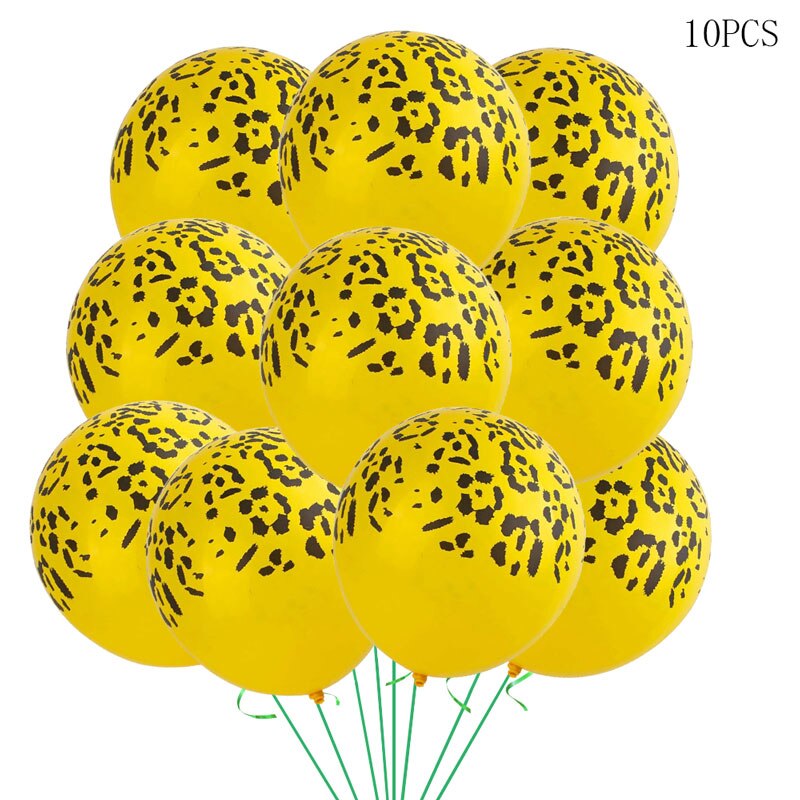 10 pcs Animal Latex Balloons Jungle Safari Party Decorations