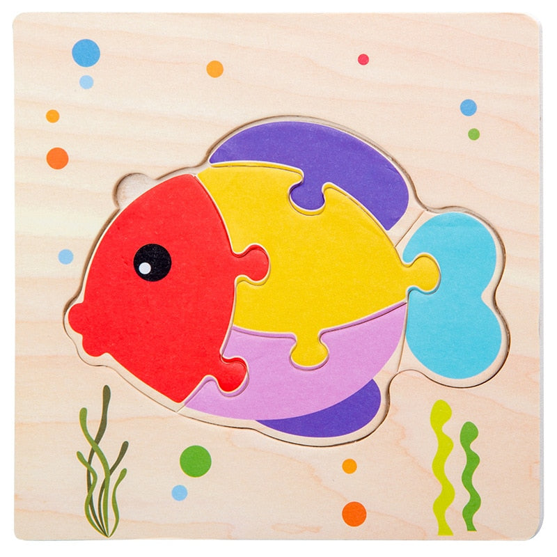 3D Wooden Puzzles Educational