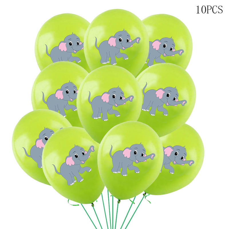 10 pcs Animal Latex Balloons Jungle Safari Party Decorations