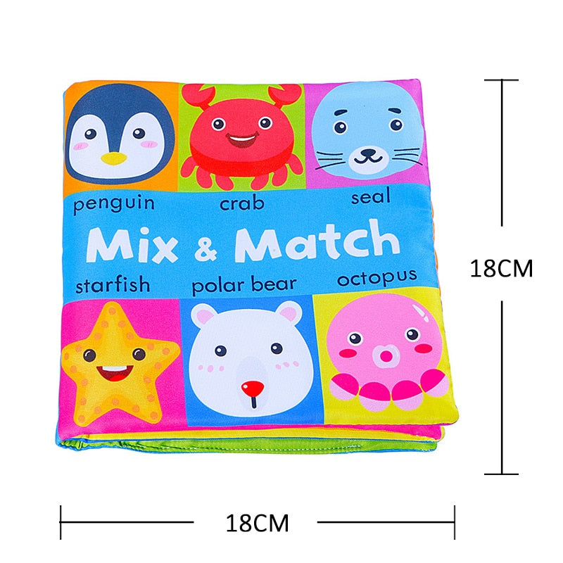 Soft Baby Books 3D Touch Feel High Contrast Cloth Book Sensory Early Learning 0-12 Months