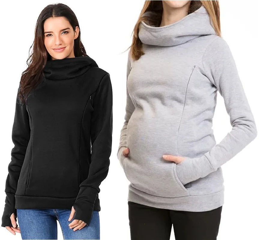 Women's Fleece Maternity Nursing Sweatshirt