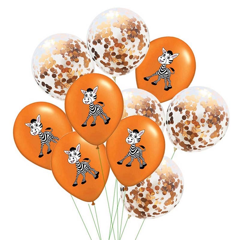 10 pcs Animal Latex Balloons Jungle Safari Party Decorations