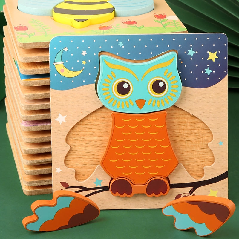 3D Wooden Puzzles Educational