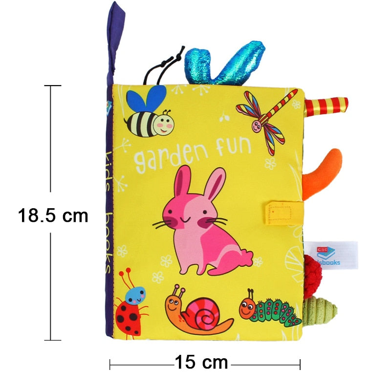 Soft Baby Books 3D Touch Feel High Contrast Cloth Book Sensory Early Learning 0-12 Months