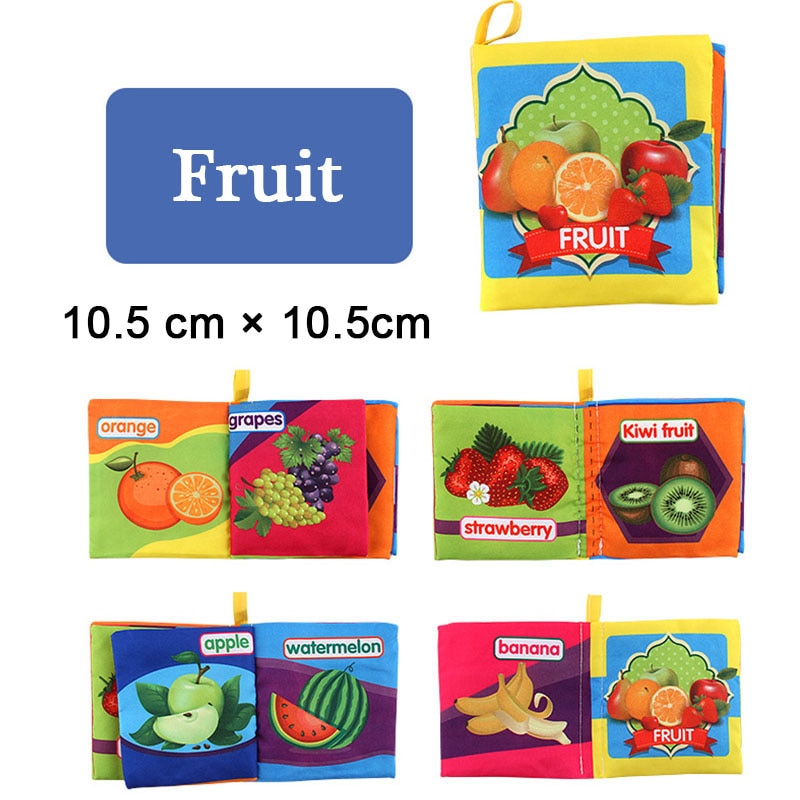 Soft Baby Books 3D Touch Feel High Contrast Cloth Book Sensory Early Learning 0-12 Months