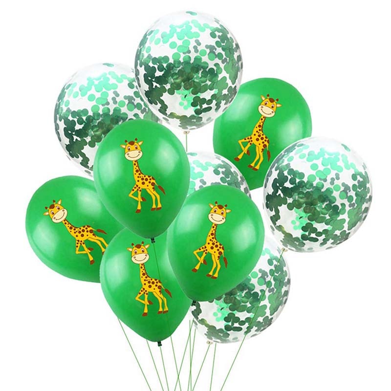 10 pcs Animal Latex Balloons Jungle Safari Party Decorations