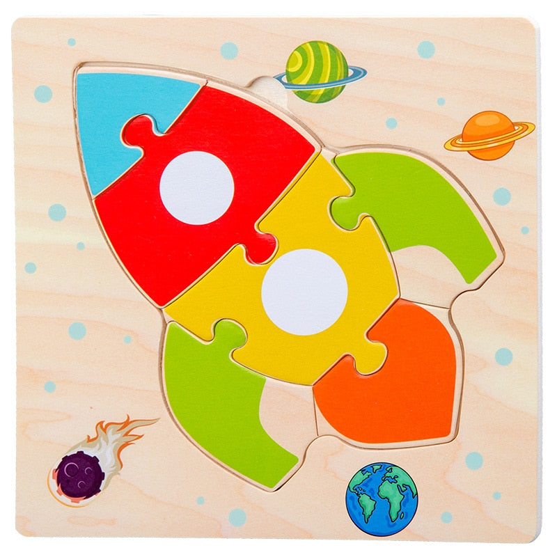 3D Wooden Puzzles Educational