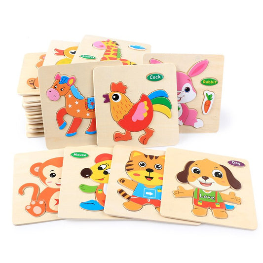 Montessori Wooden 3D Puzzle Jigsaw Toy