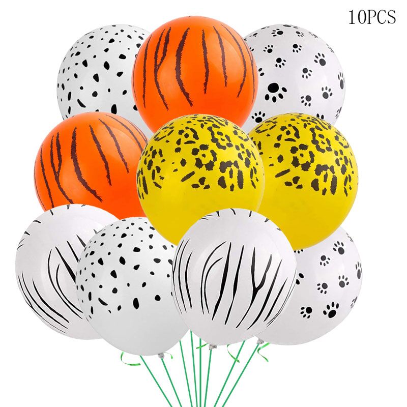 10 pcs Animal Latex Balloons Jungle Safari Party Decorations