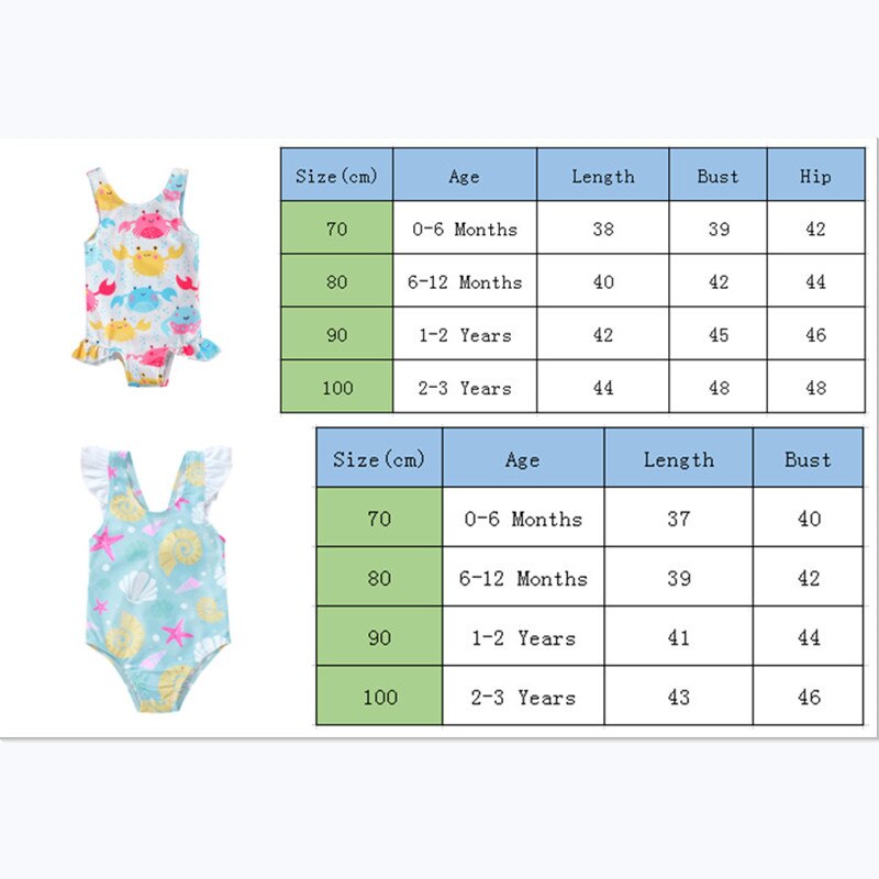 One-piece Newborn & Baby Girls Swimwear