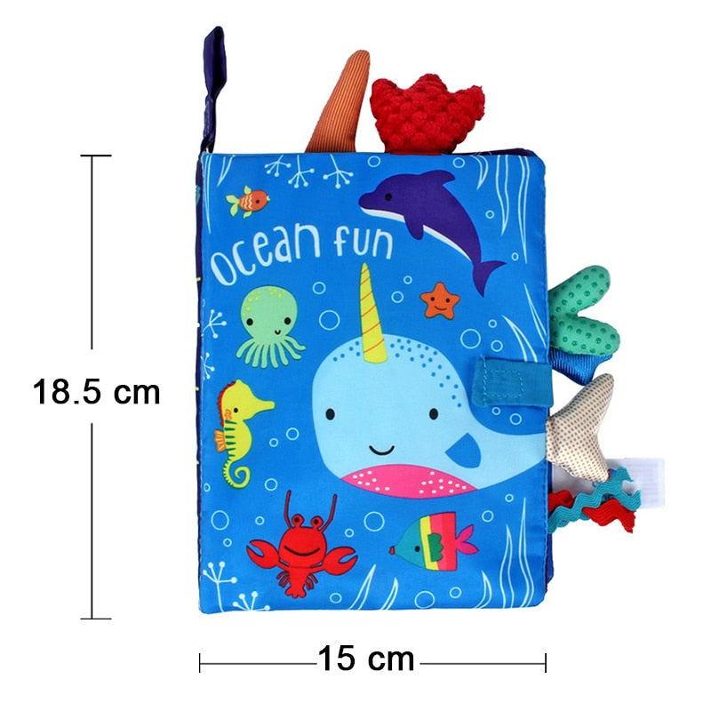 Soft Baby Books 3D Touch Feel High Contrast Cloth Book Sensory Early Learning 0-12 Months