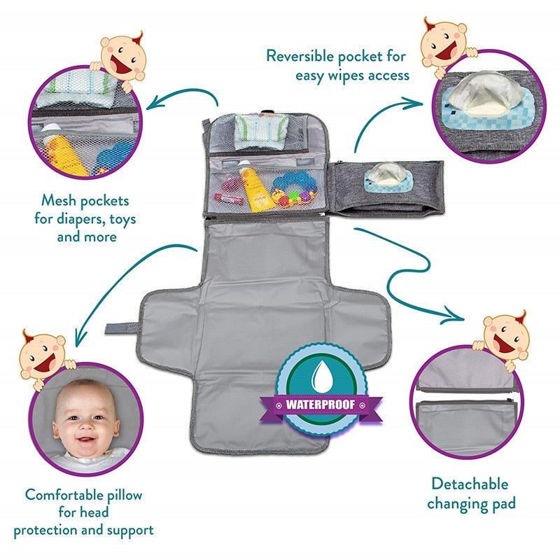 Portable Diaper Changing Pad Bag