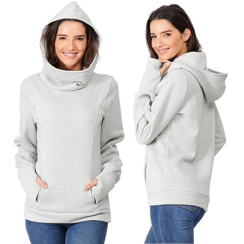 Women's Fleece Maternity Nursing Sweatshirt