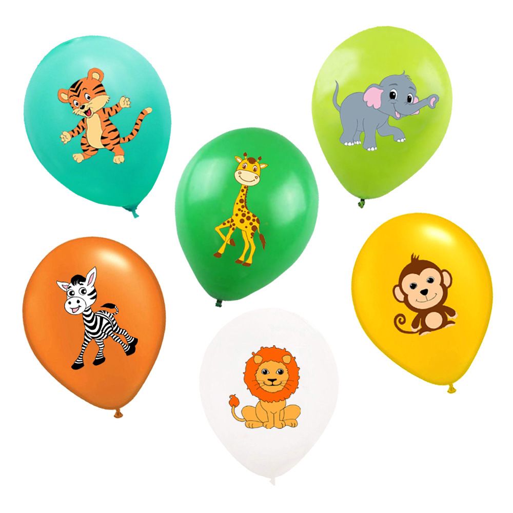 10 pcs Animal Latex Balloons Jungle Safari Party Decorations