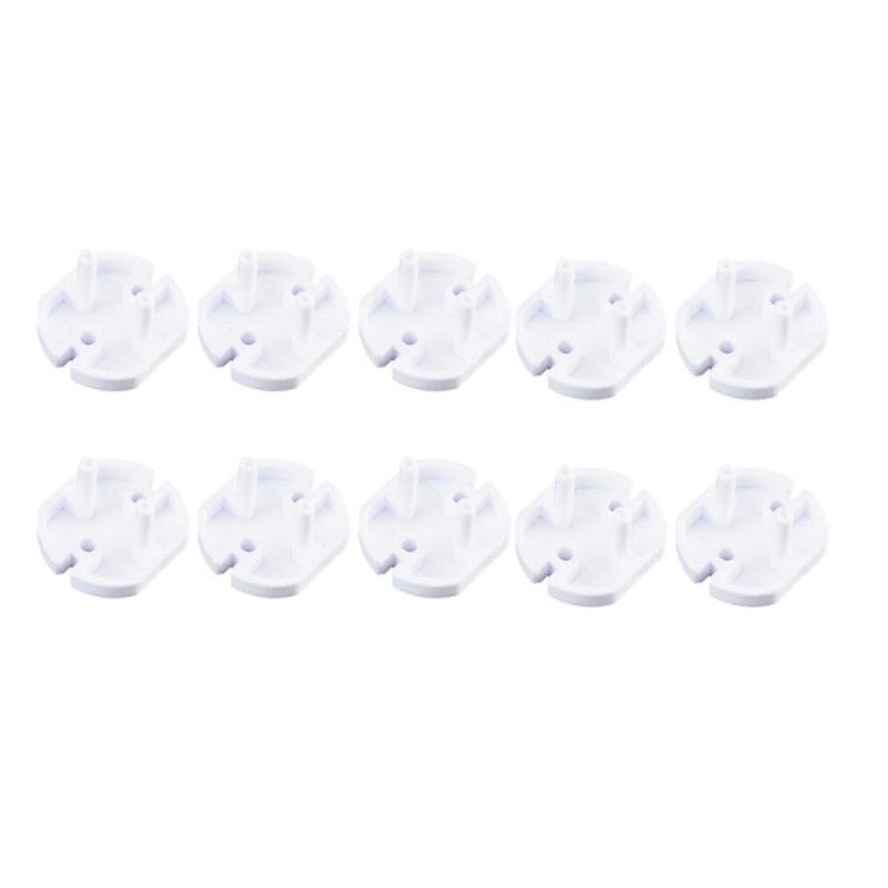 10pcs EU Power Socket Anti Electric Shock Plugs Protector Rotate Cover