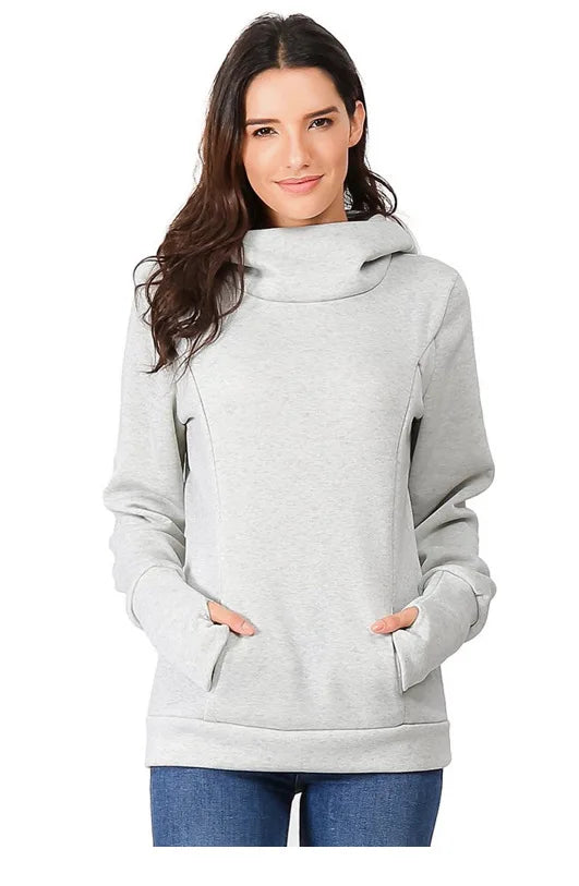 Women's Fleece Maternity Nursing Sweatshirt