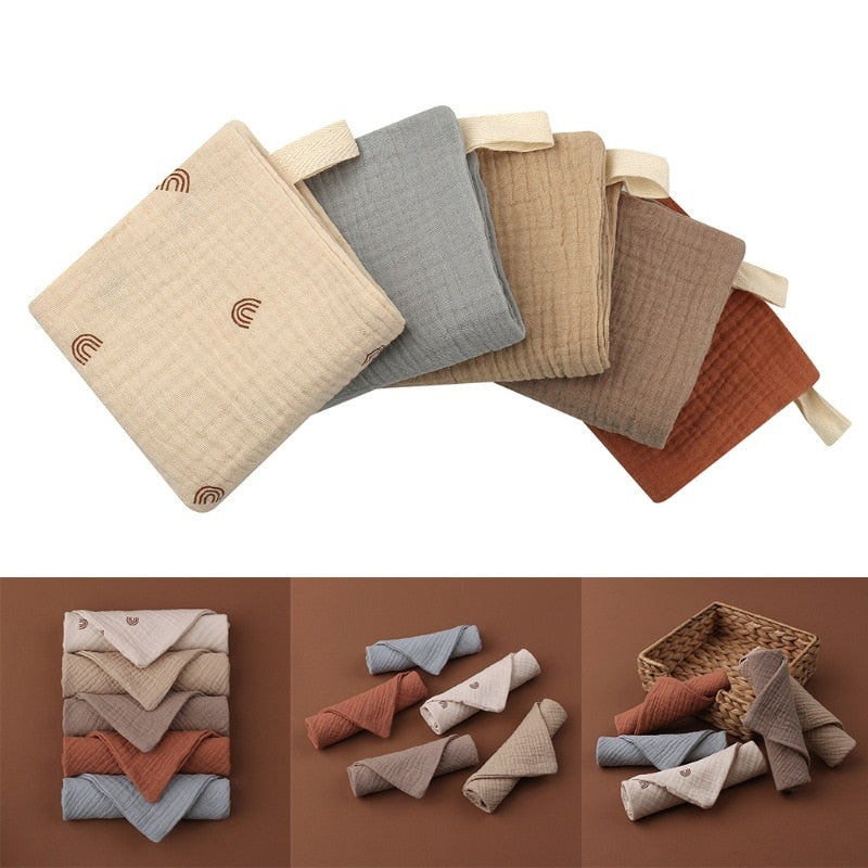 5 Pcs  Newborn Muslin Squares Face Towel