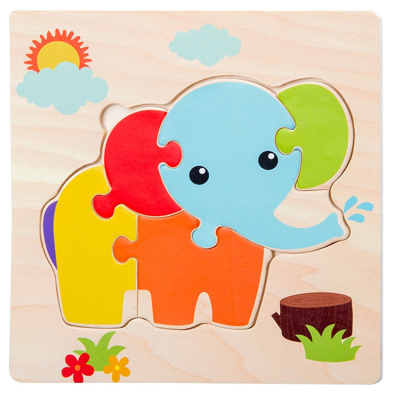 3D Wooden Puzzles Educational