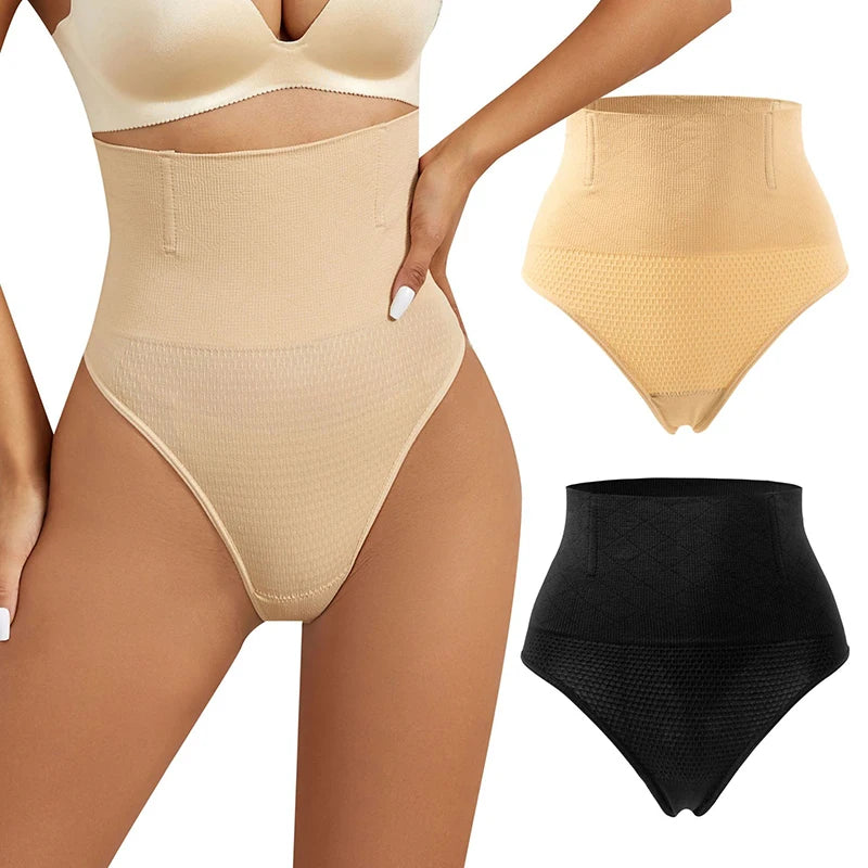 High Waist Tummy Control Panties Women Thong Panty