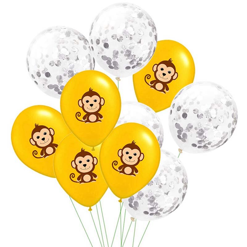 10 pcs Animal Latex Balloons Jungle Safari Party Decorations