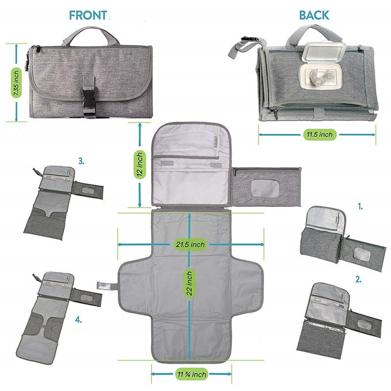 Portable Diaper Changing Pad Bag