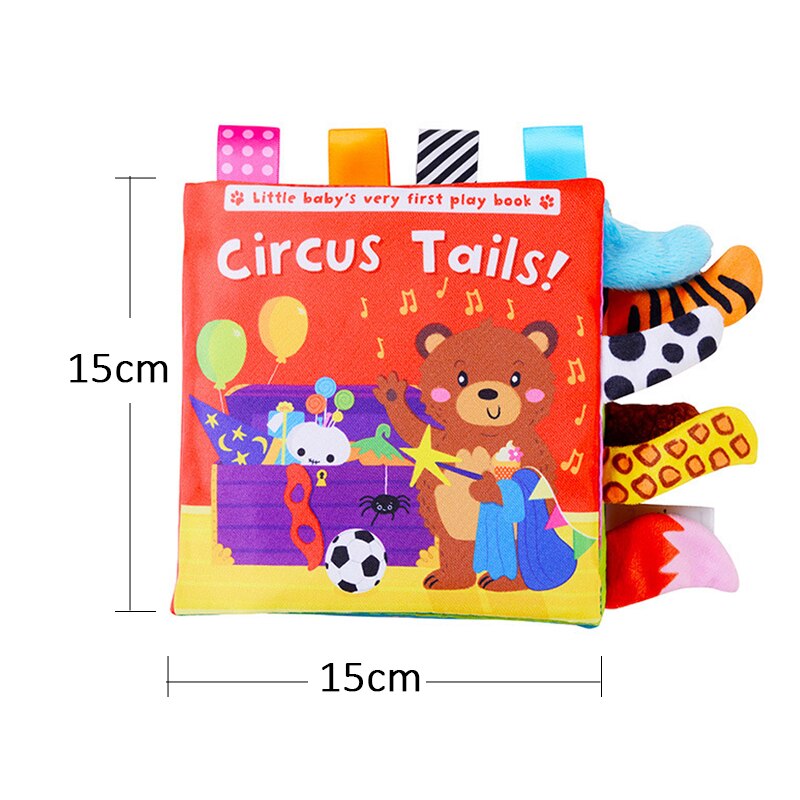 Soft Baby Books 3D Touch Feel High Contrast Cloth Book Sensory Early Learning 0-12 Months