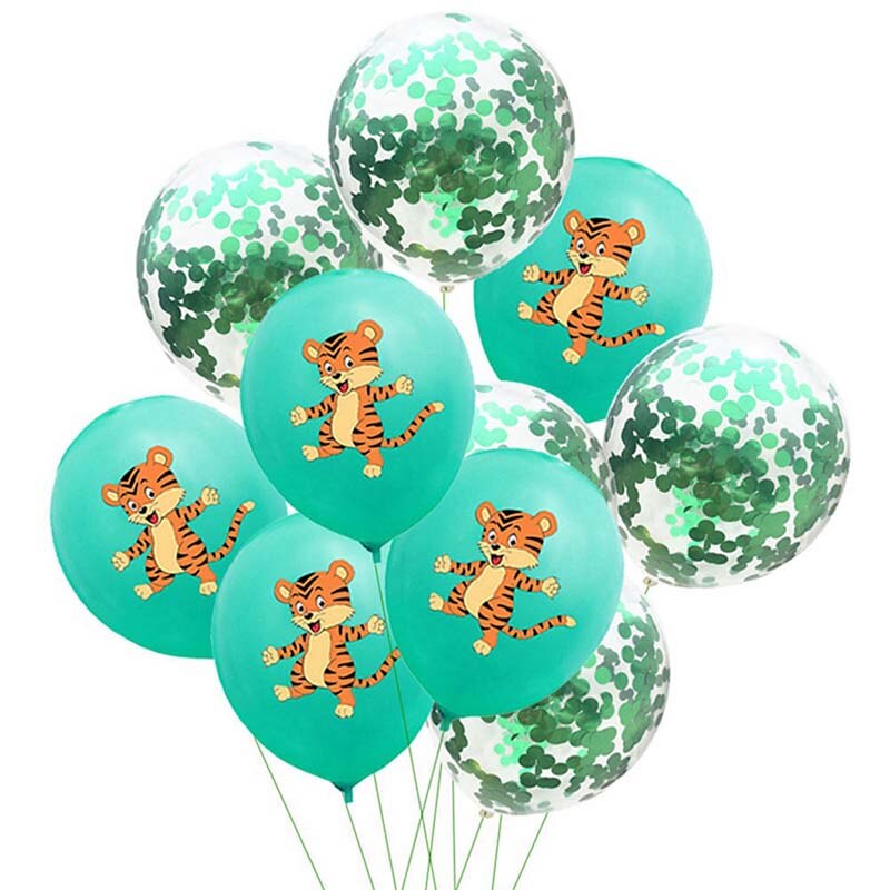 10 pcs Animal Latex Balloons Jungle Safari Party Decorations