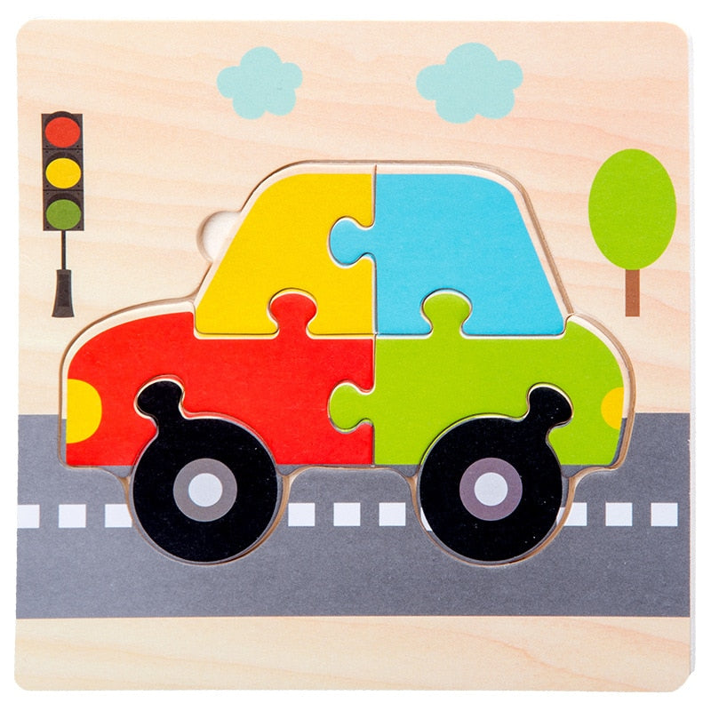 3D Wooden Puzzles Educational