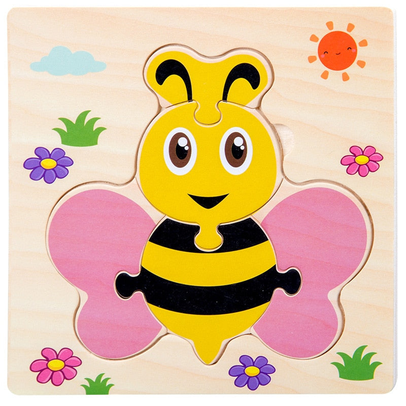 3D Wooden Puzzles Educational