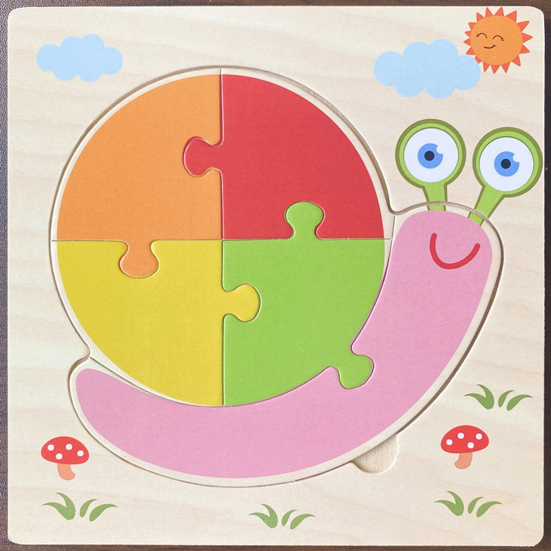 3D Wooden Puzzles Educational