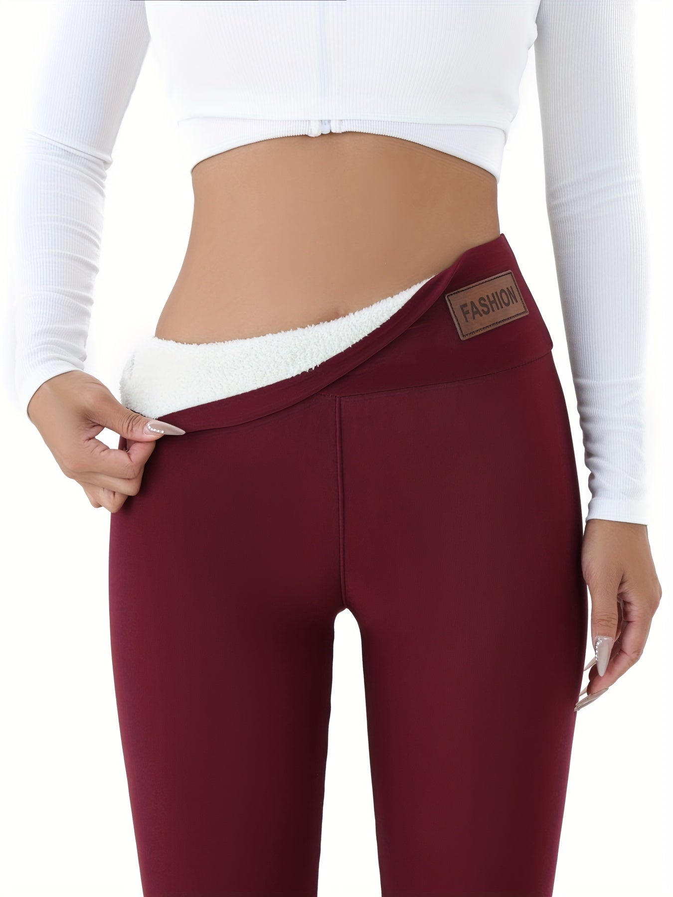 Women's Cozy Fleece-Lined High-Elasticity Leggings - Warm, Stretchy Activewear for Fall & Winter