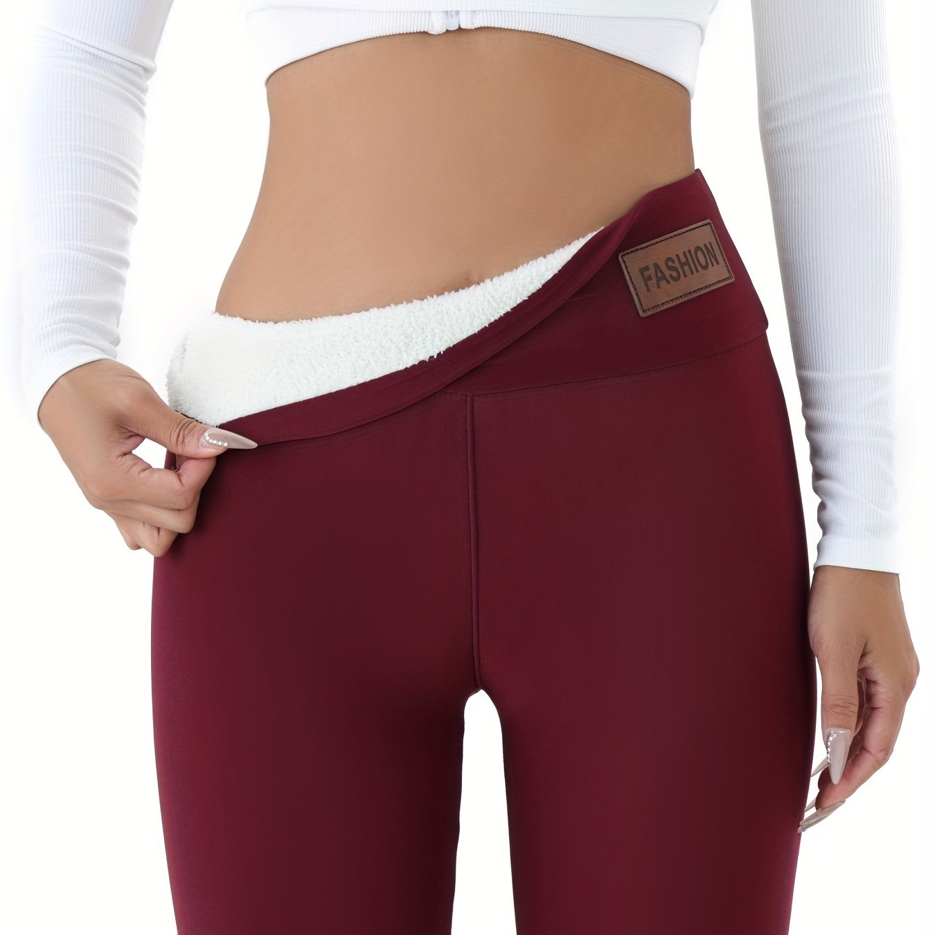 Women's Cozy Fleece-Lined High-Elasticity Leggings - Warm, Stretchy Activewear for Fall & Winter