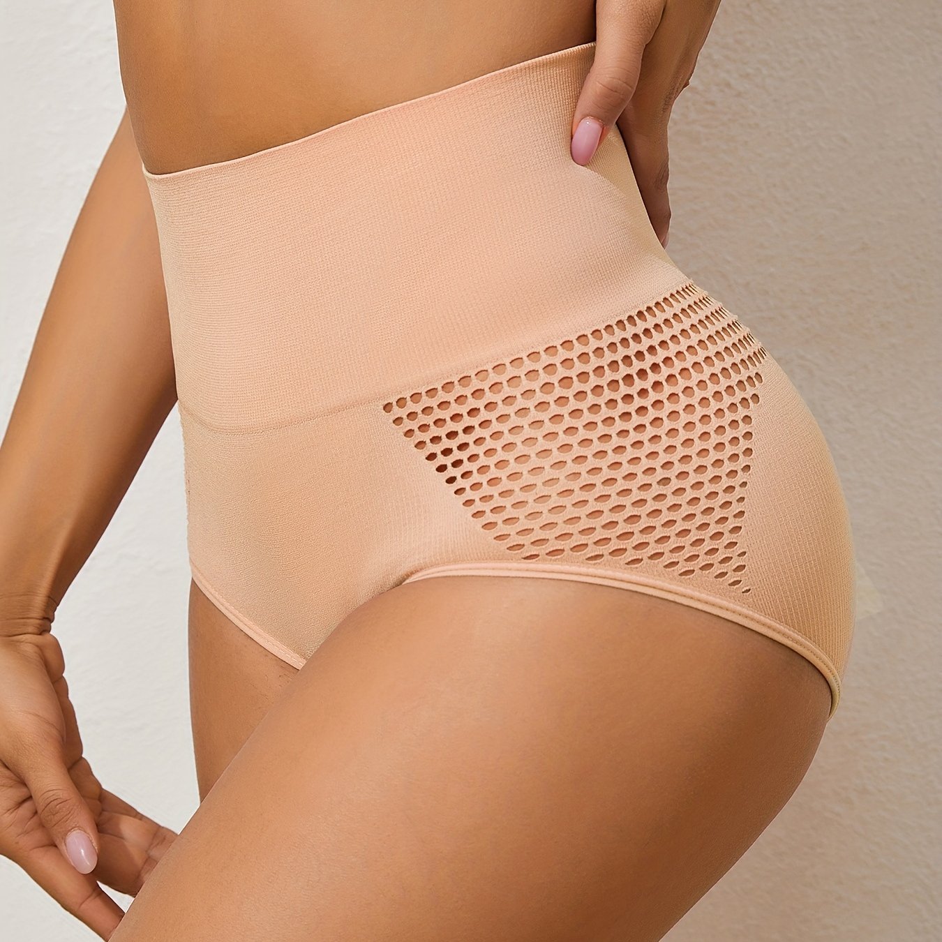 1pc High-waisted Breathable Underwear For Women