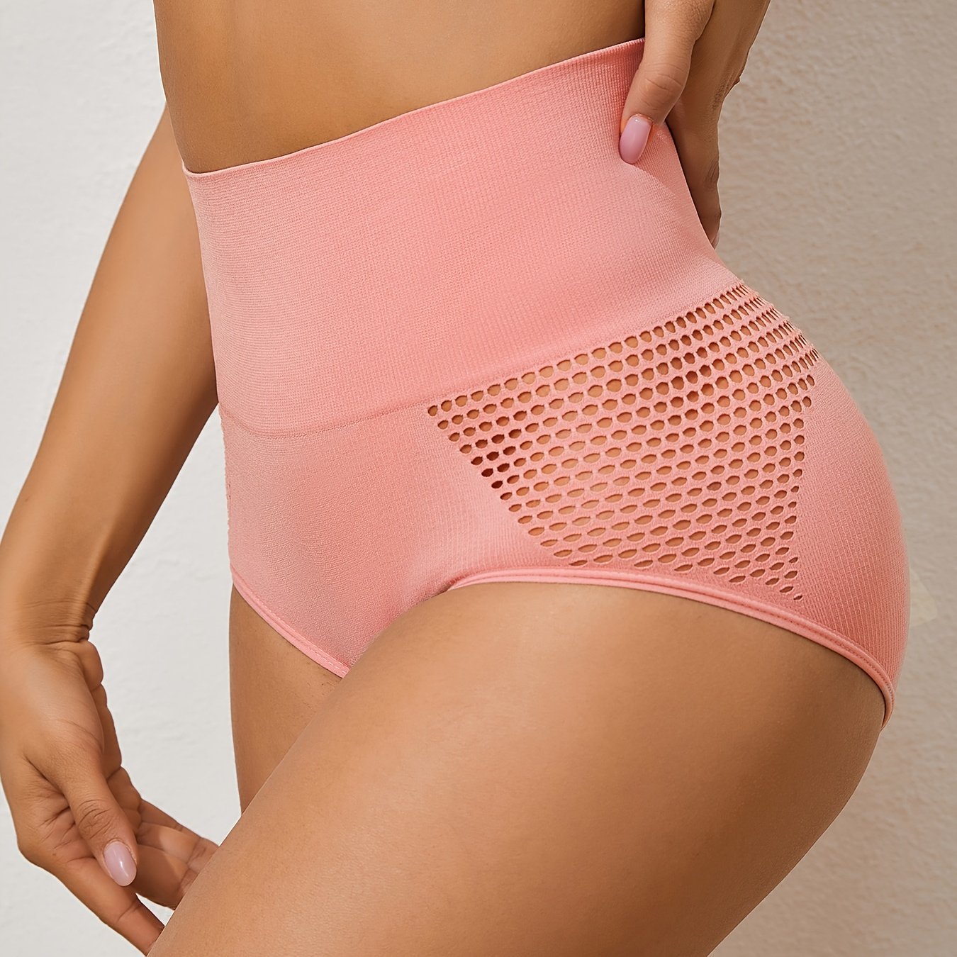 1pc High-waisted Breathable Underwear For Women