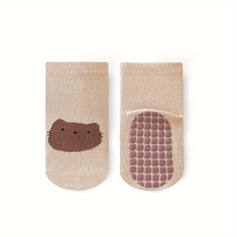 6 Pairs Toddler's Novelty Cute Floor Socks - Anti-skid