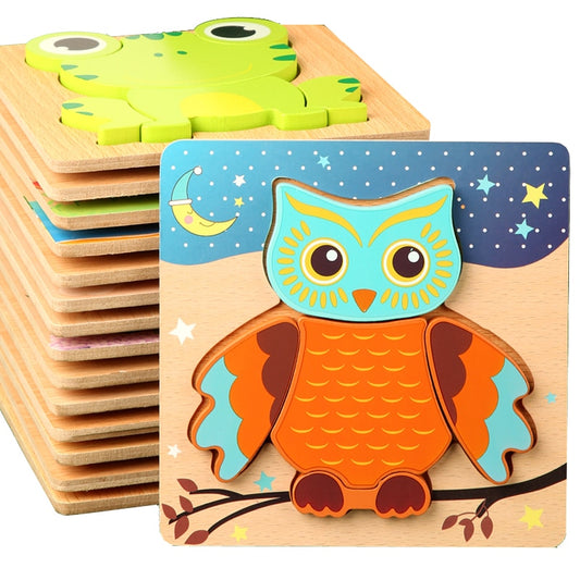 3D Wooden Puzzles Educational