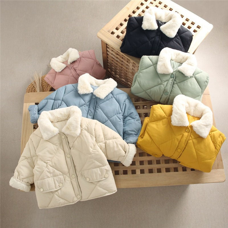 New Winter Children's Warm Cotton Jackets Outerwear